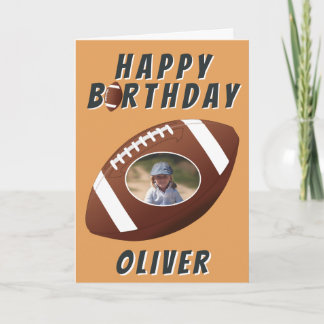 Carte Ballon de Football Américain Anniversaire Garçon P