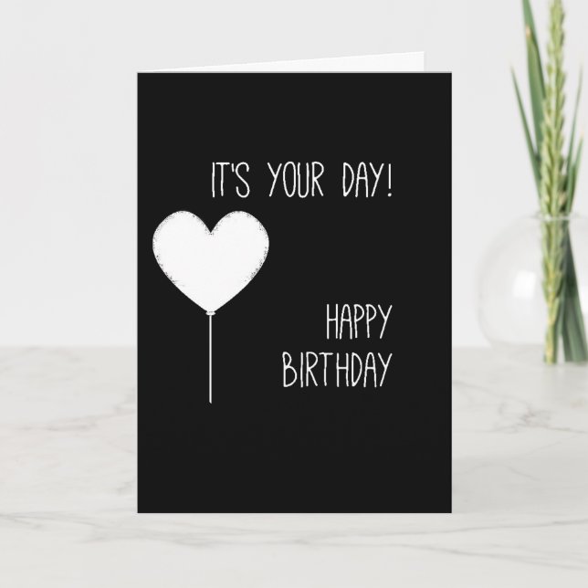 CARTE BALLON DU COEUR POUR "VOUS" À VOTRE ANNIVERSAIRE (Devant)