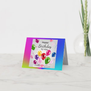 Carte Ballon Explosion Anniversaire