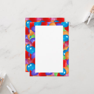 Carte Ballons colorés