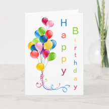 Ballons colorés, Joyeux anniversaire