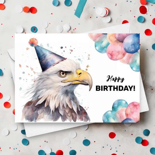 Carte Ballons d'aigle à tête blanche et Casquette de fêt (Créateur téléchargé)