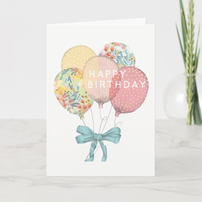 Carte Ballons d'anniversaire (Devant)