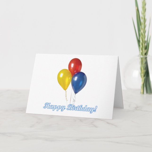 Carte ballons d'anniversaire (Devant)