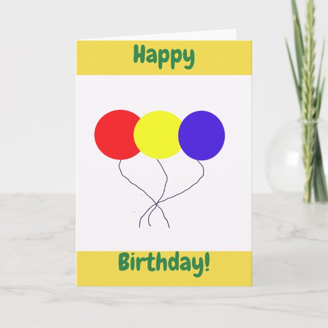 Carte Ballons d'anniversaire (Devant)