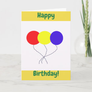Carte Ballons d'anniversaire