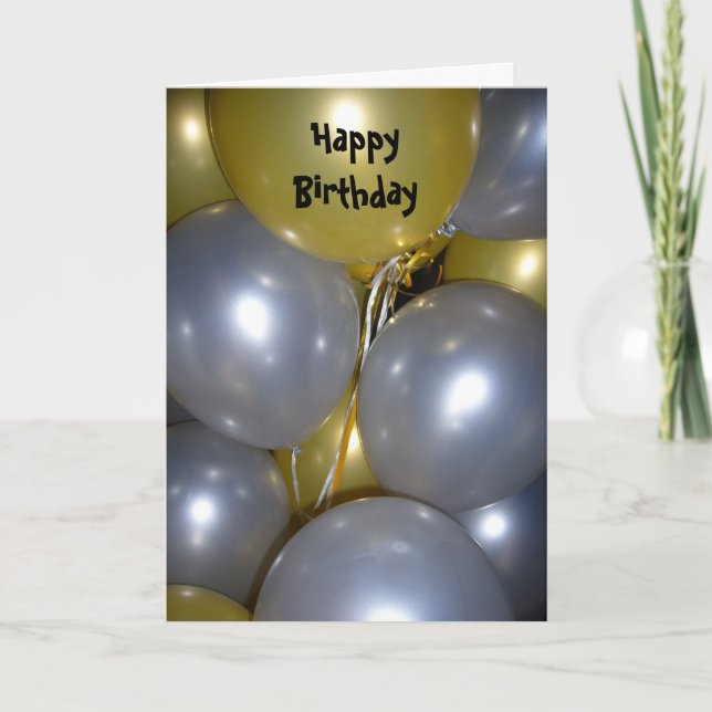 Carte ballons d'anniversaire (Devant)