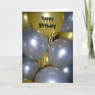 Carte ballons d'anniversaire