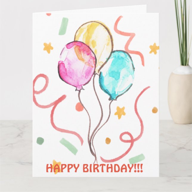 CARTE BALLONS D'ANNIVERSAIRE (Devant)