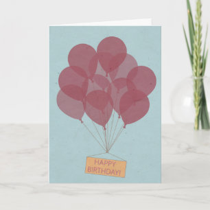 Carte Ballons d'anniversaire heureux
