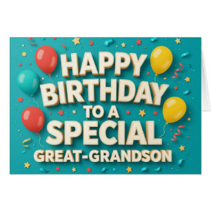 Carte Ballons d'anniversaire mignonne pour Grand-P