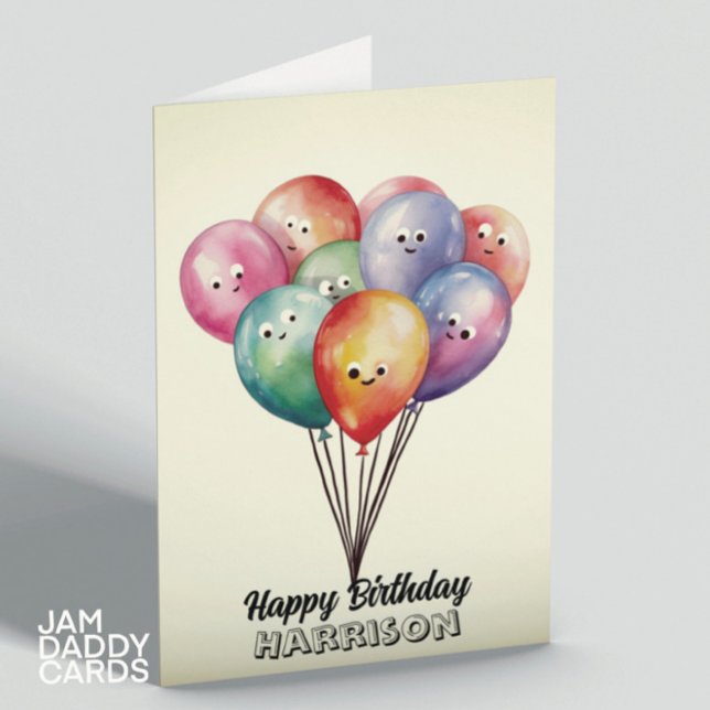 Carte Ballons d'anniversaire personnalisables (Créateur téléchargé)