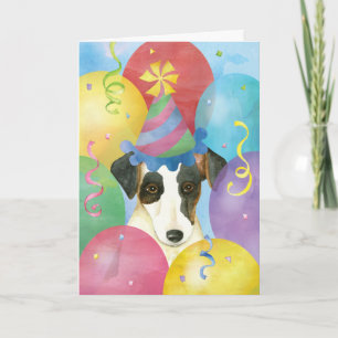 Carte Ballons d'anniversaire Smothday Fox Terrier