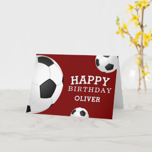 Carte Ballons de Football Sports Joyeux Anniversaire Enf