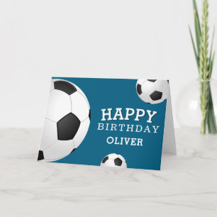 Carte Ballons de Football Sports Joyeux Anniversaire Enf