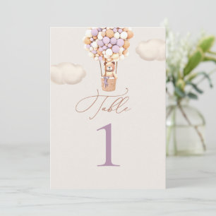 Carte Ballons d'ours Numéro de tableau