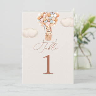 Carte Ballons d'ours Numéro de tableau