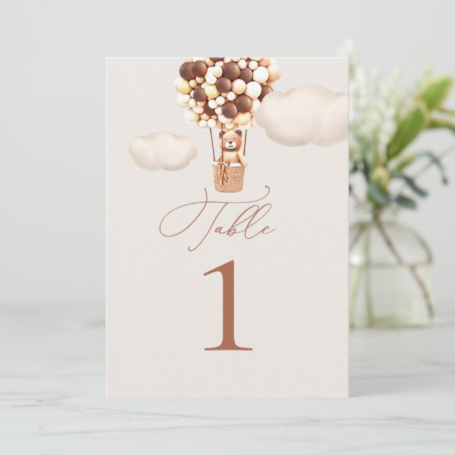 Carte Ballons d'ours Numéro de tableau (Debout devant)