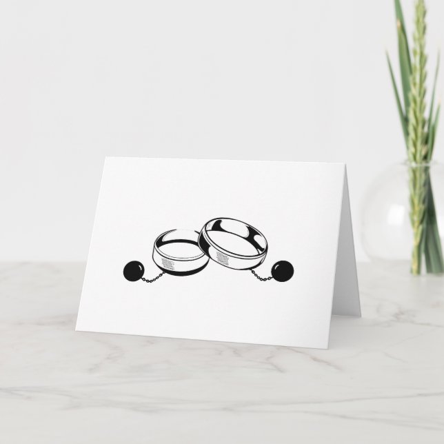 Carte Ballons et anneaux de Mariage à chaîne (Devant)