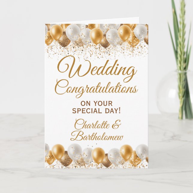 Carte Ballons Félicitations pour le mariage (Devant)