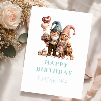 Carte Ballons Floraux & Anniversaire Cottagecore
