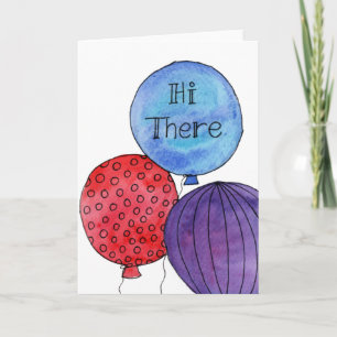 Carte Ballons Hi There
