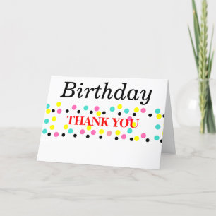 Carte Ballons Pois Merci d'anniversaire