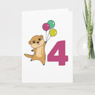 Carte Ballons pour le quatrième anniversaire de Suricate