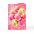 Ballons roses d'anniversaire personnalisés