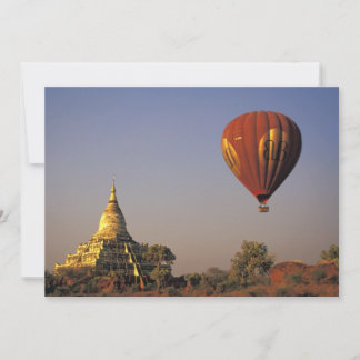 Carte Balloon à air chaud et temple Shwesandaw, Bagan