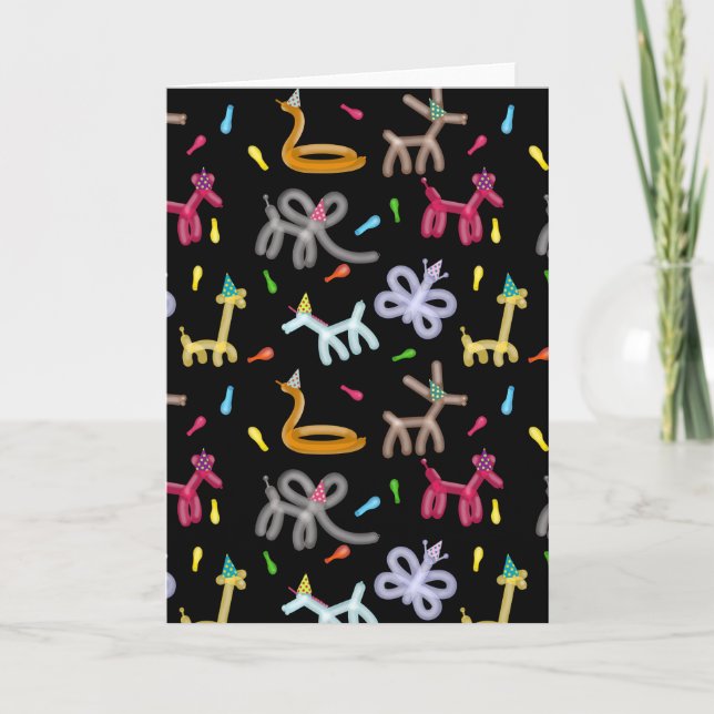 Carte Balloon Animals Kids Party Theme (Devant)