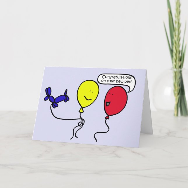 Carte Balloon People Pet Félicitations (Devant)