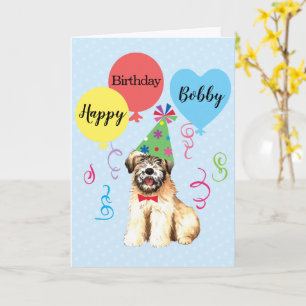 Carte Balloons de fête d'anniversaire Wheaten Terrier Ca