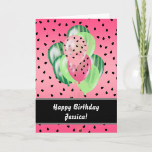 Carte Balloons de pastèque personnalisés Joyeux annivers