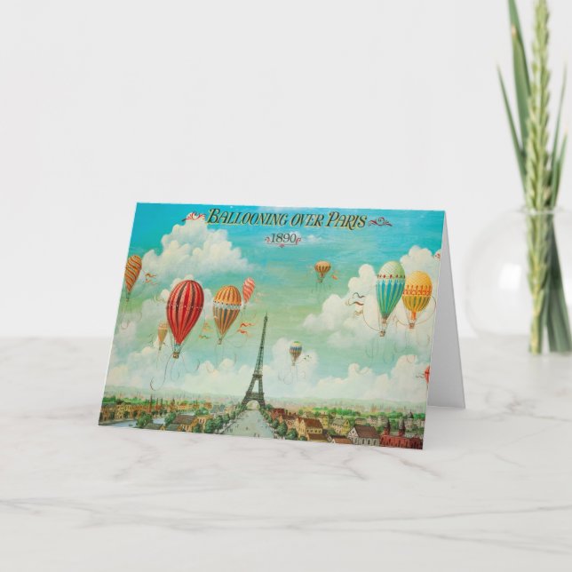 Carte Balloquer sur Paris Vintage voyage (Devant)