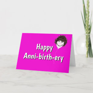 Carte Ballotte d'anniversaire avec cheveux