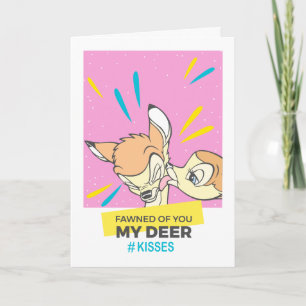 Carte Bambi Et Faline "Fawned Of You My Deer"