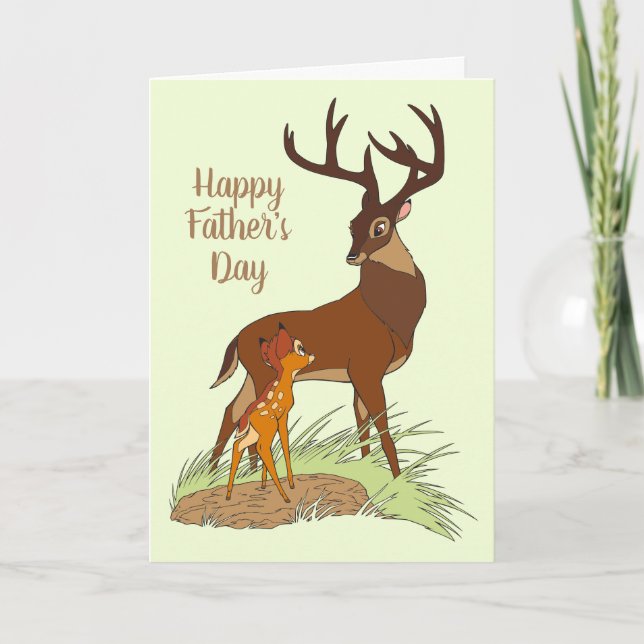 Carte Bambi et père (Devant)