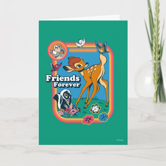 Carte Bambi et ses amis | Amis pour toujours (Devant)