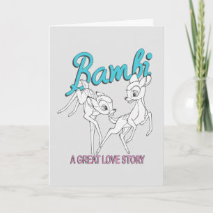 Carte Bambi & Faline "Une grande histoire d'amour"