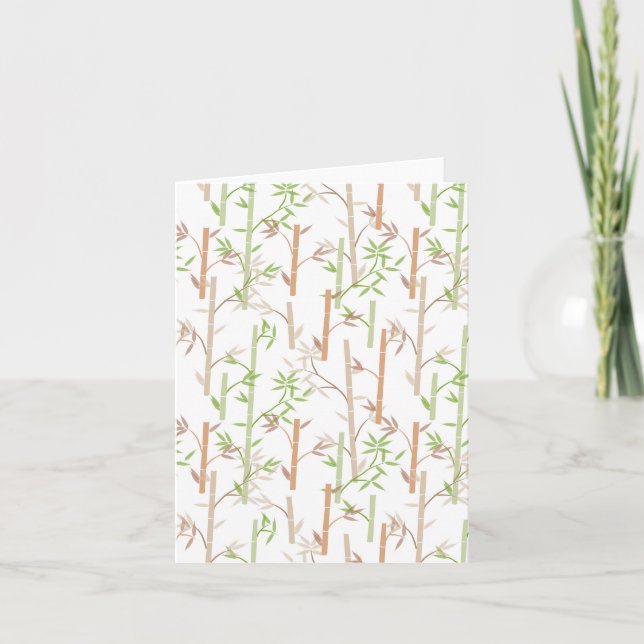 Carte Bambou Foliage Oriental Feuilles de verdure (Devant)