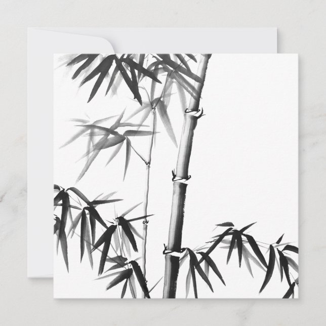 Carte Bambou - style chinois - sans cadre (Devant)