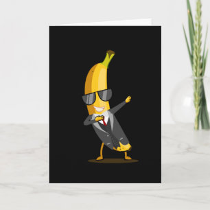 Carte Banane cool avec costume - Dab Funny Dancing Fruit
