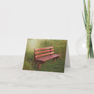 Carte Banc vide en Fleur sauvage