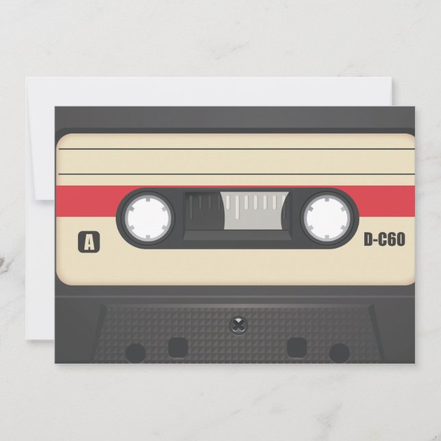 Carte Bande Casette - Coucher de soleil rouge (Devant)