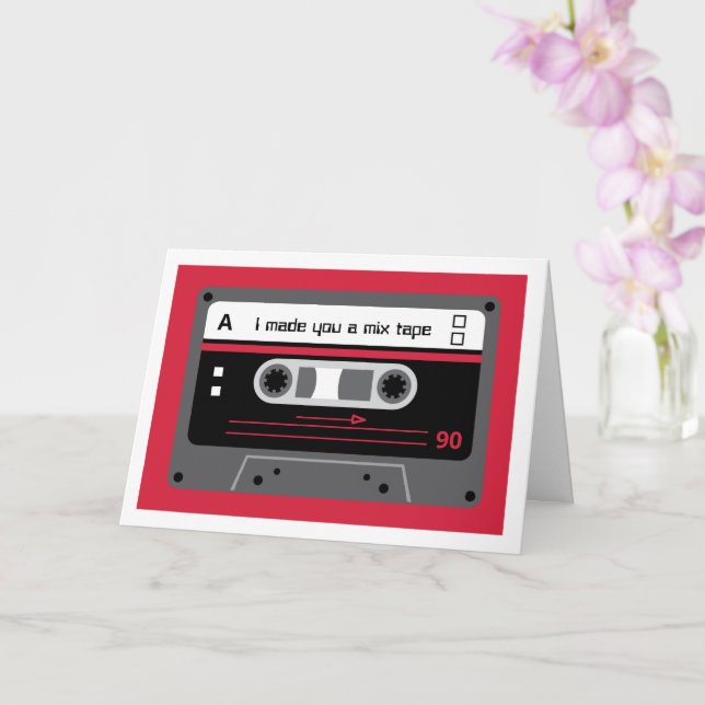 Carte Bande cassette mixte rouge et noire Old Skool Mess (Orchidée)