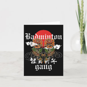 Carte Bande de Badminton, Scorpions Rose Sportive Floral