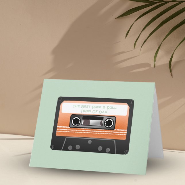 Carte Bande de cassette rétro à Fête des pères joyeuse (Créateur téléchargé)