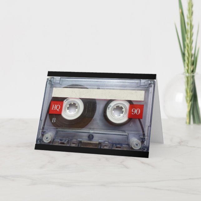 Carte Bande de cassette rétro amusante (Devant)