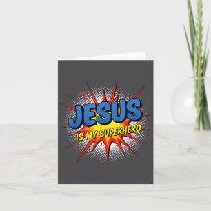 Carte Bande dessinée chrétienne Jésus est mon super-héro